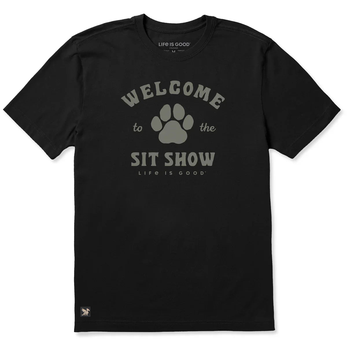 Life Is Good Men's "Sit Show Paw" Short Sleeve Crusher Tee