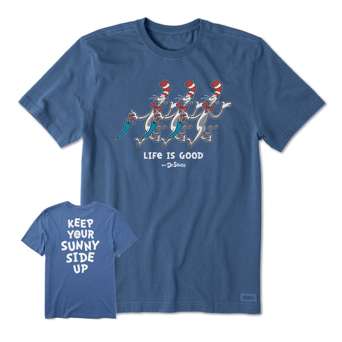 Life Is Good Men's "The Cat Sunny Side Up" Short Sleeve Crusher Tee
