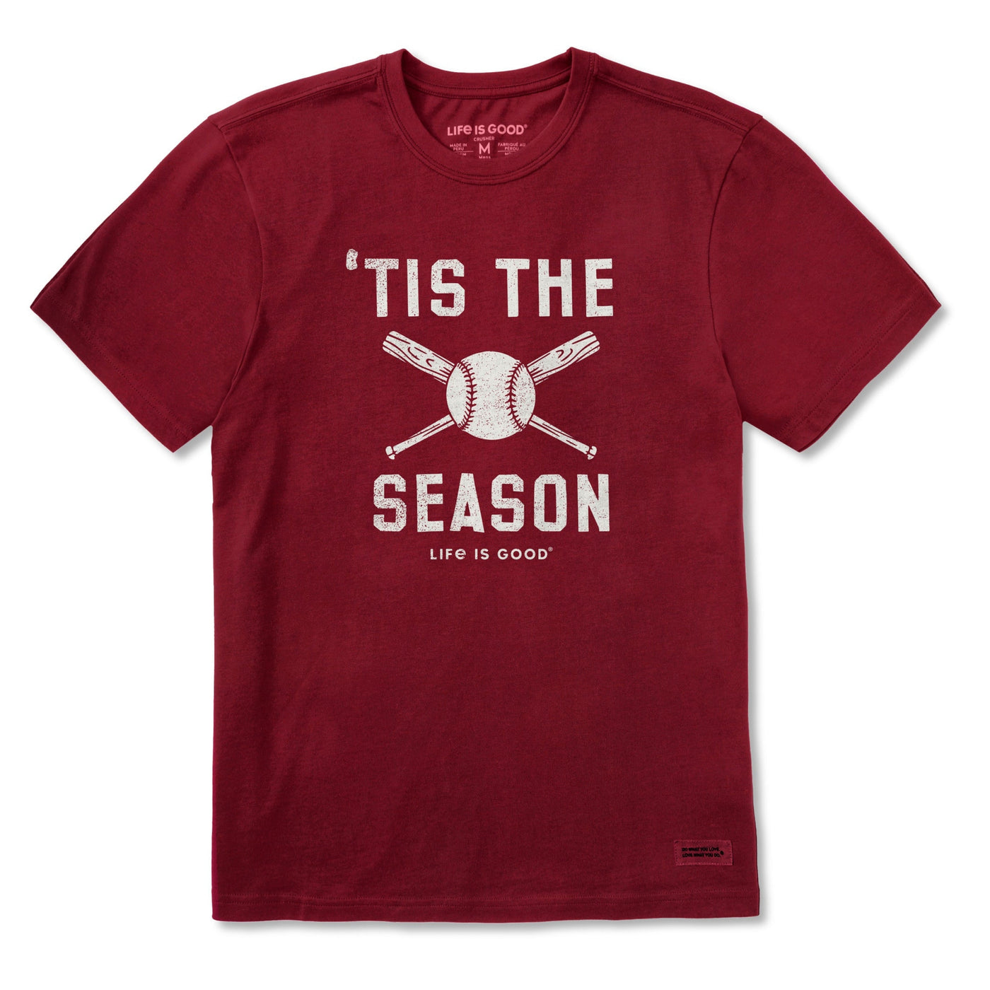 Life Is Good Tis The Season Baseball Crusher Tee – Men's