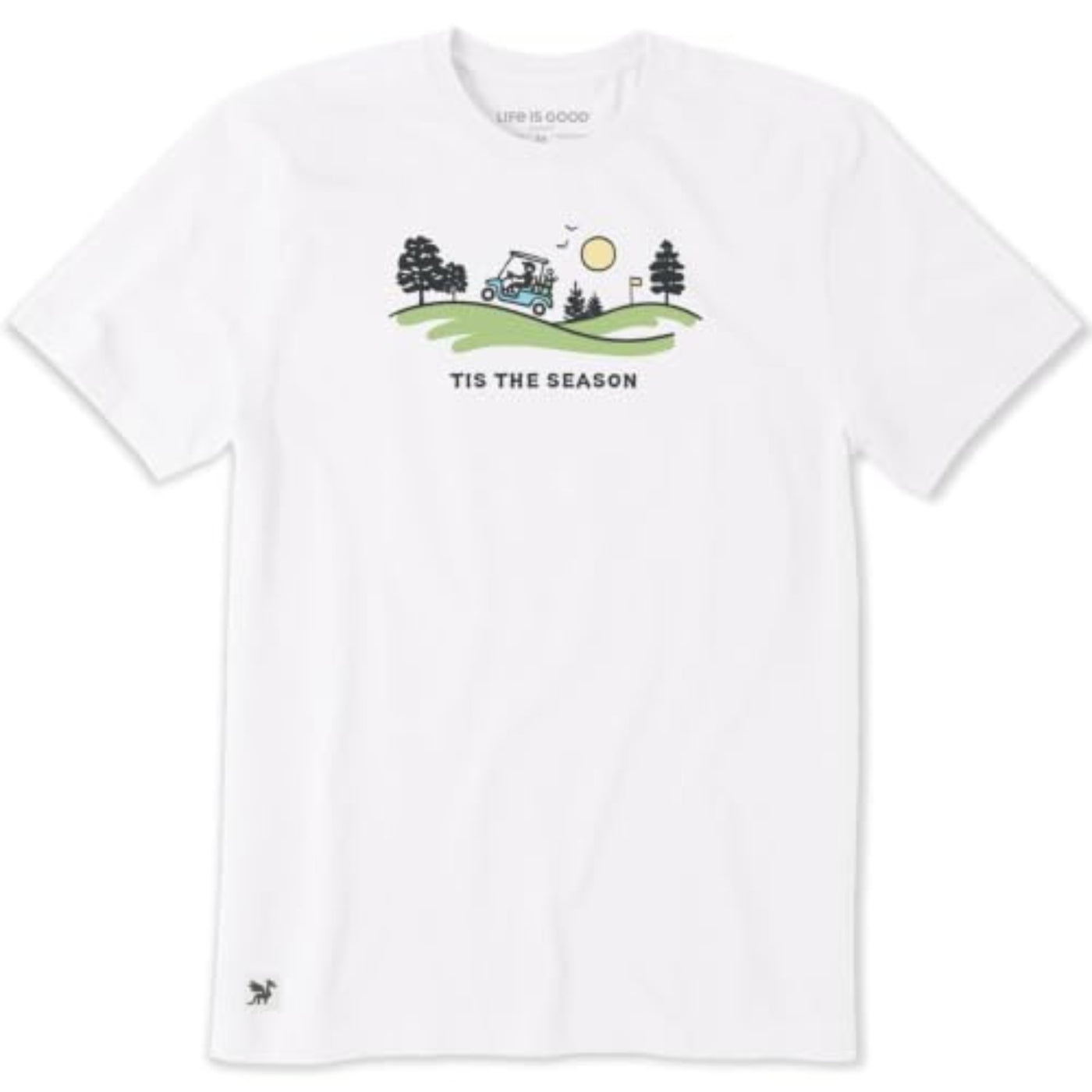 Life Is Good Tis The Season Golf Cart Vista Crusher Tee – Men's