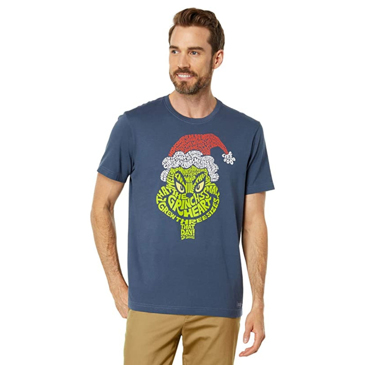 Life Is Good Wordy Grinch Crusher Tee – Men's