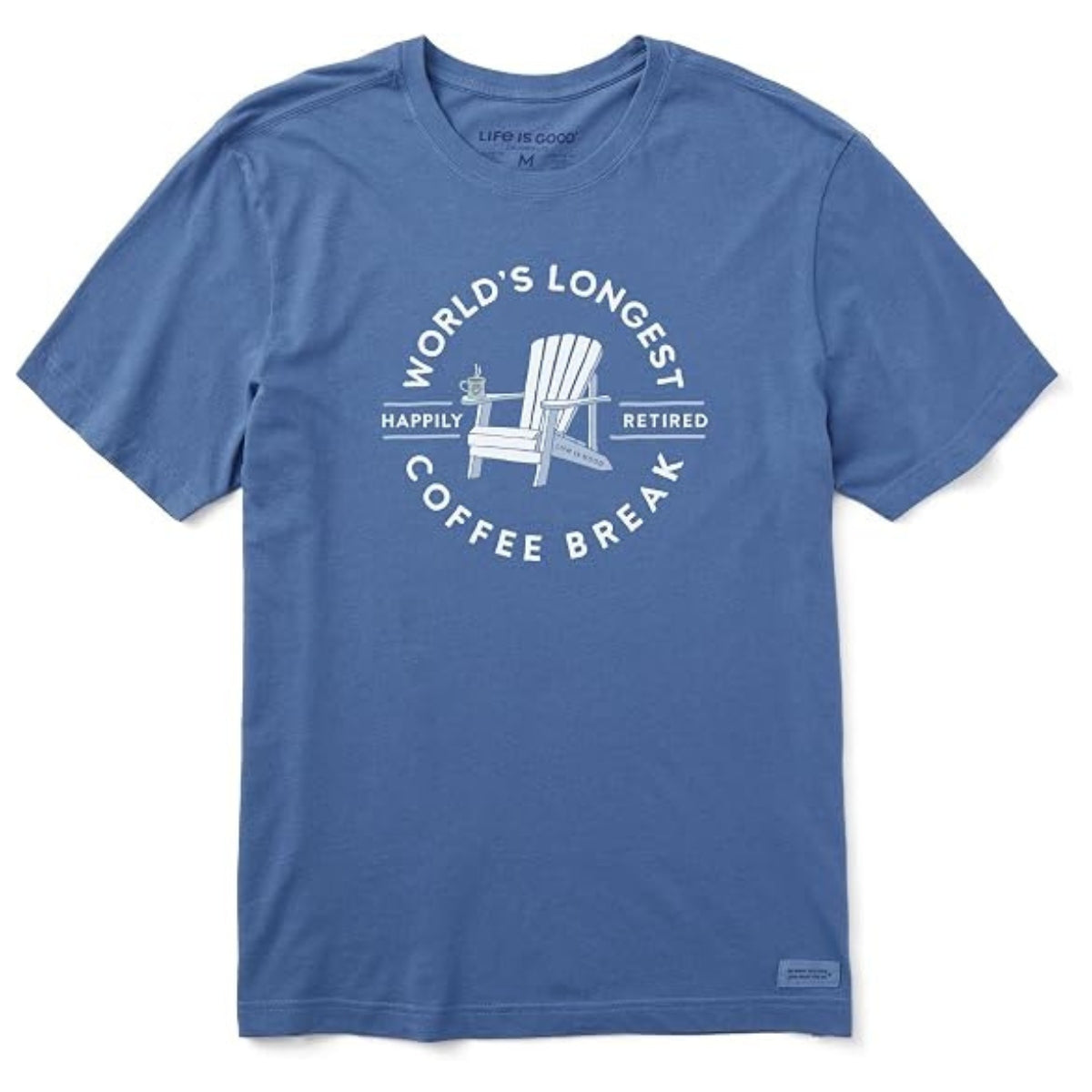 Life Is Good Worlds Longest Coffee Break Crusher Tee – Men's