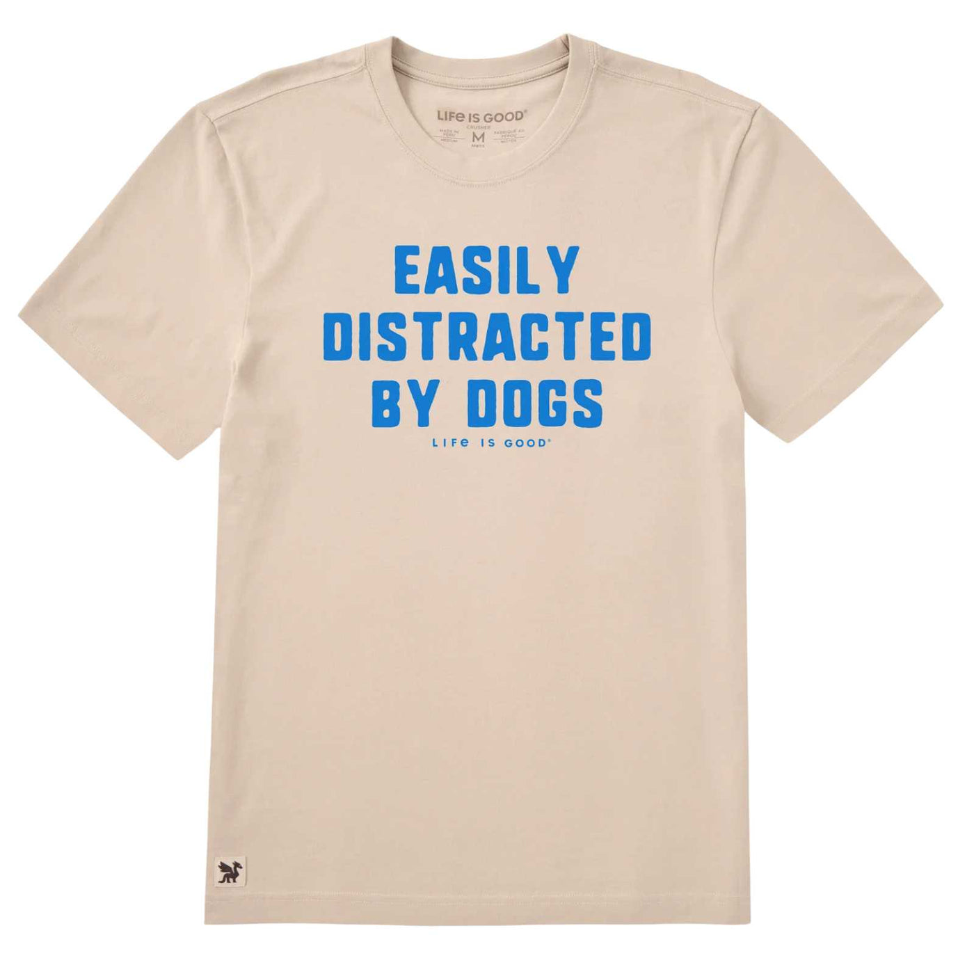 Life Is Good Easily Distracted By Dogs Crusher Tee – Men's