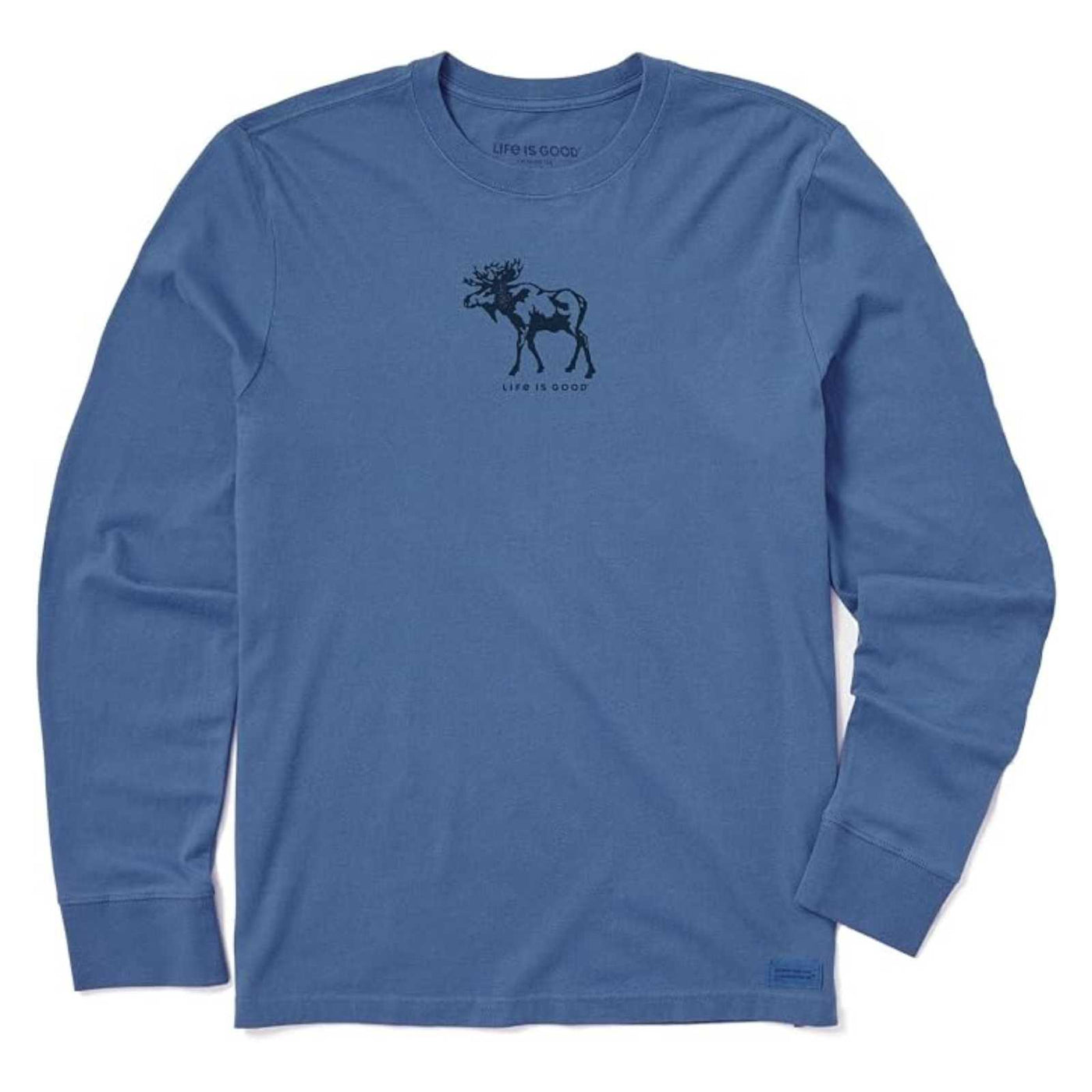 Life Is Good Simple Moose Long Sleeve Crusher-Lite Tee – Men's