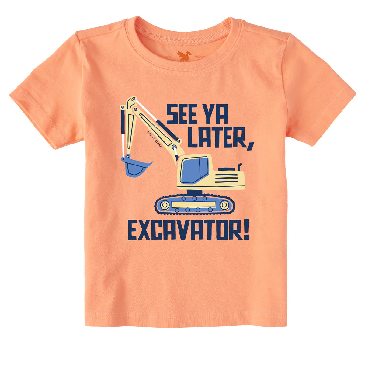 Life Is Good Toddler "See Ya Later Excavator" Short Sleeve Crusher Tee