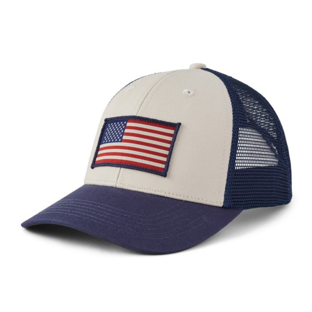 Life Is Good Clean Flag Trucker Hat