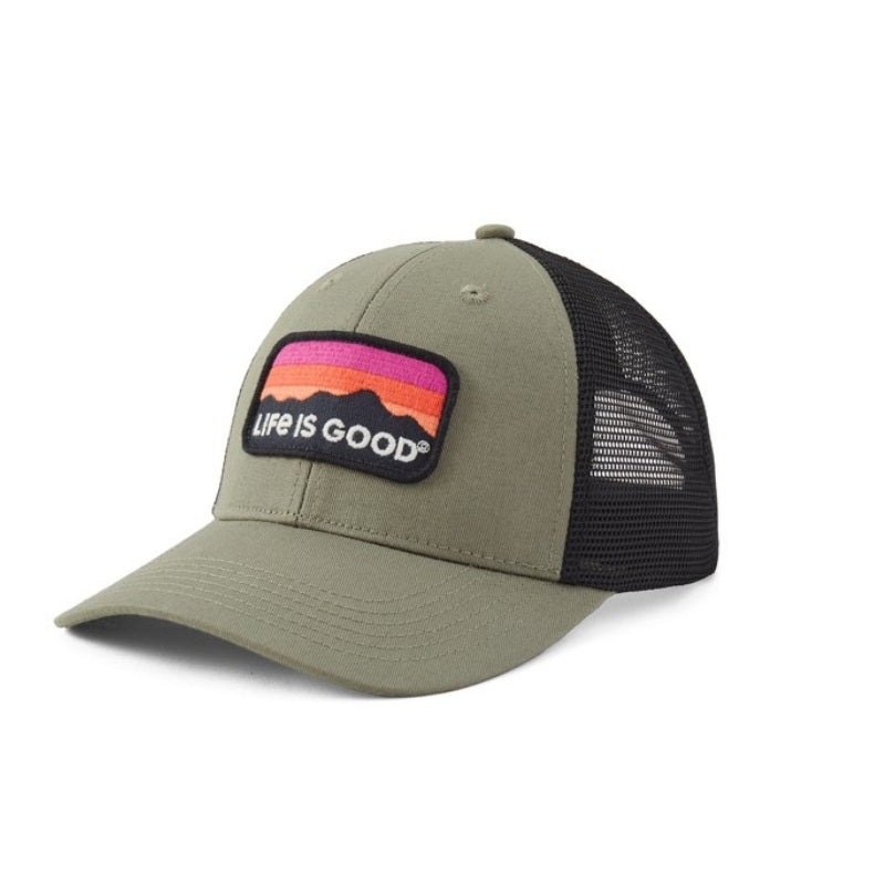 Life Is Good Sunset Mountain Trucker Hat