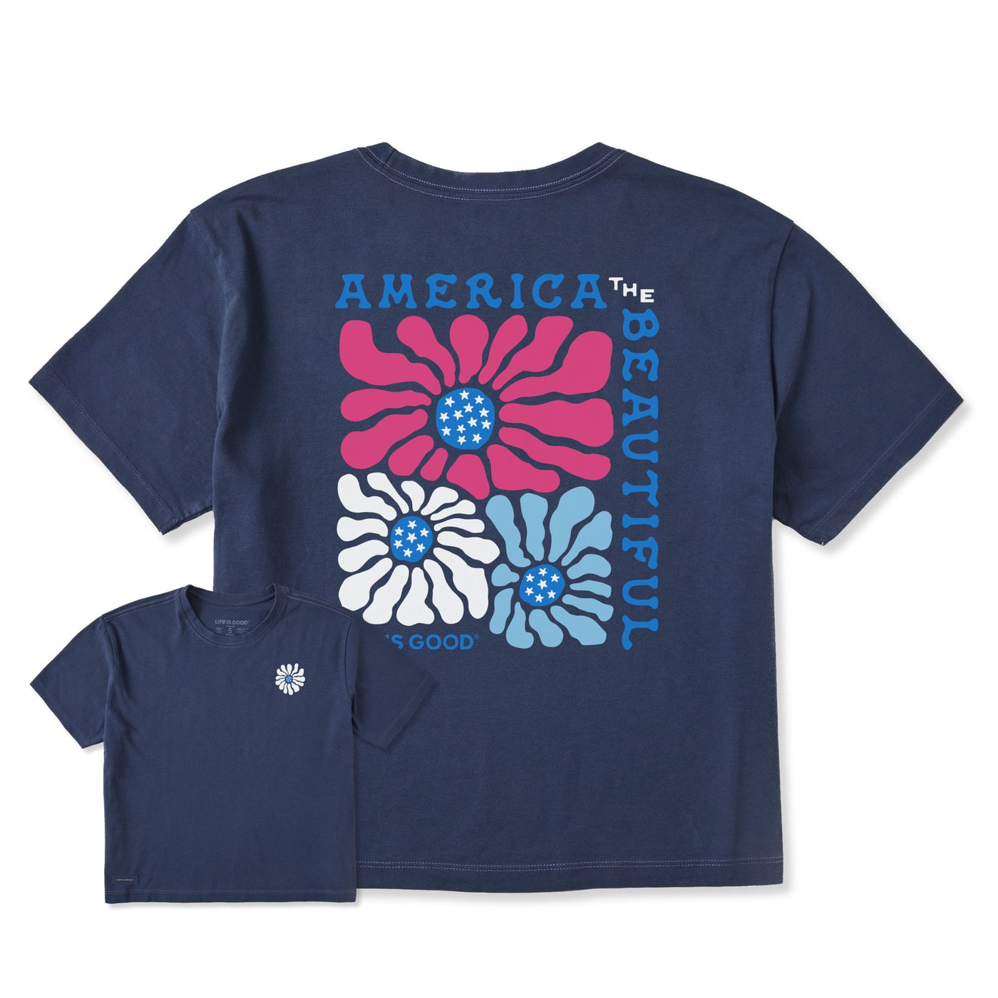 Life Is Good America The Beautiful Flowers Tee – Women's