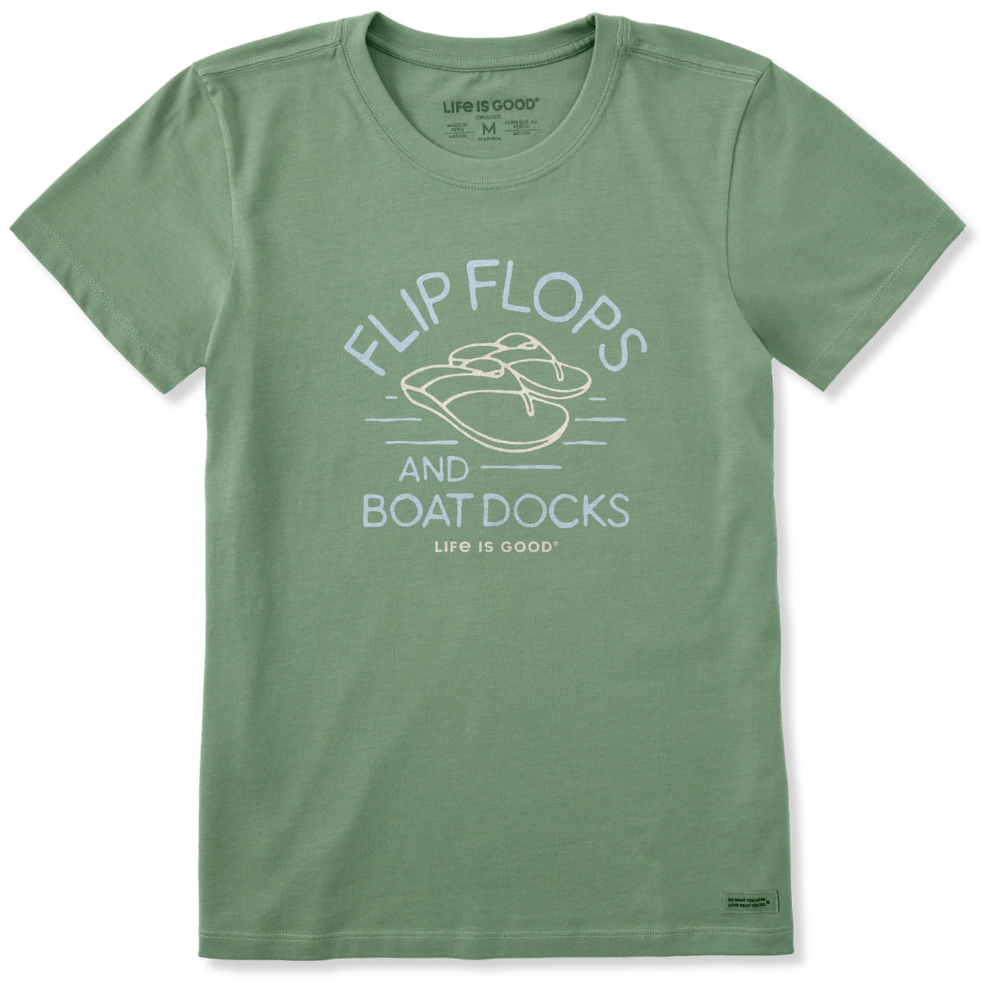 Life Is Good Flip Flops And Boat Docks Crusher Tee – Women's