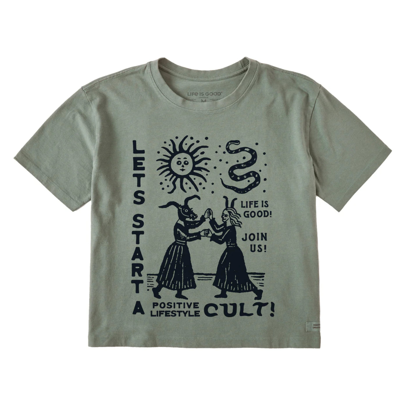 Life Is Good Let's Start a Cult Crusher Boxy Tee – Women's