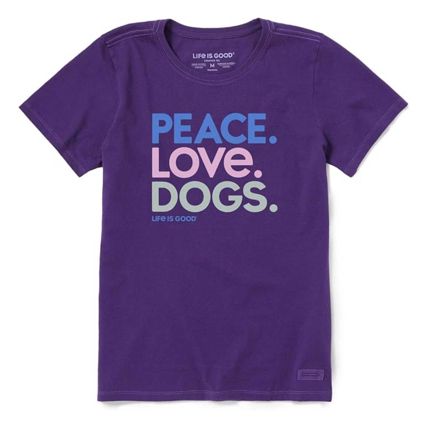 Life Is Good Peace Love Dogs Crusher Tee – Women's