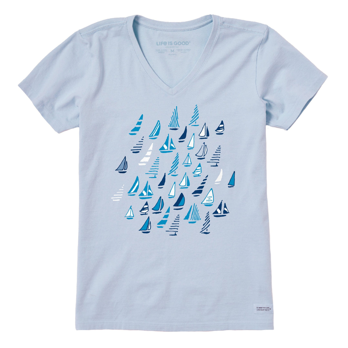 Life Is Good School Of Sailboats Crusher Tee – Women's