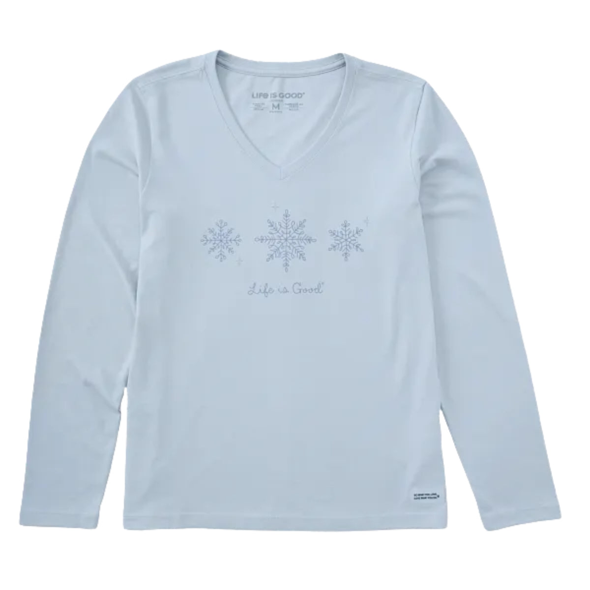 Life Is Good Three Doodle Snowflakes Long Sleeve Tee – Women's