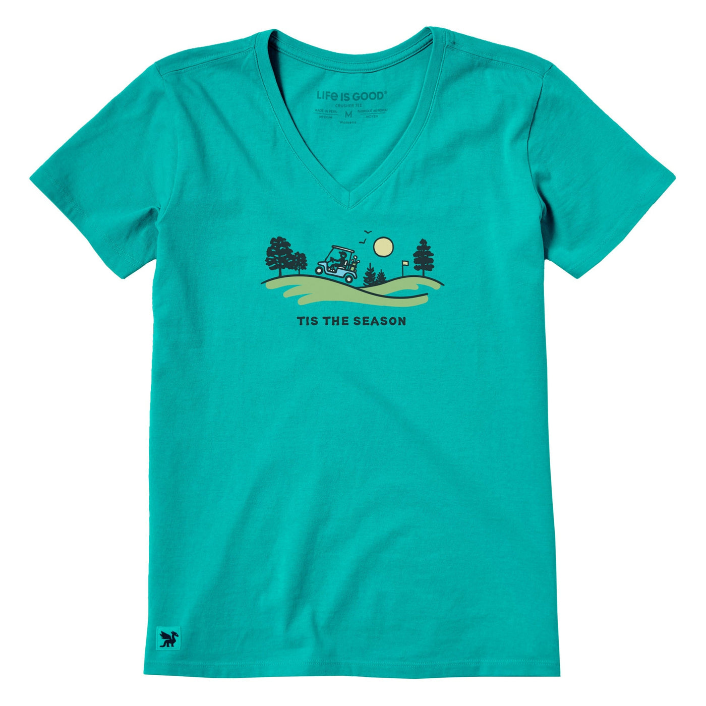 Life Is Good Tis The Season Golf Cart Vista Crusher Tee – Women's