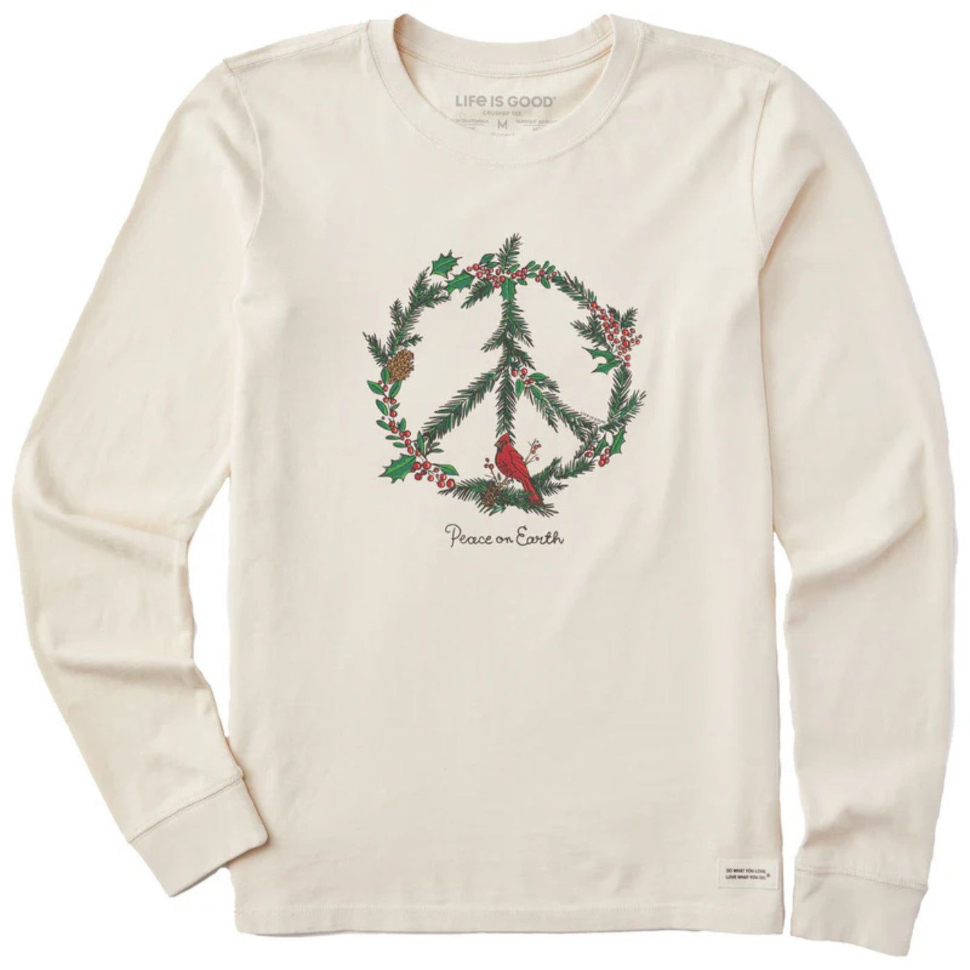 Life Is Good Winter Pines Peace On Earth Long Sleeve Tee – Women's