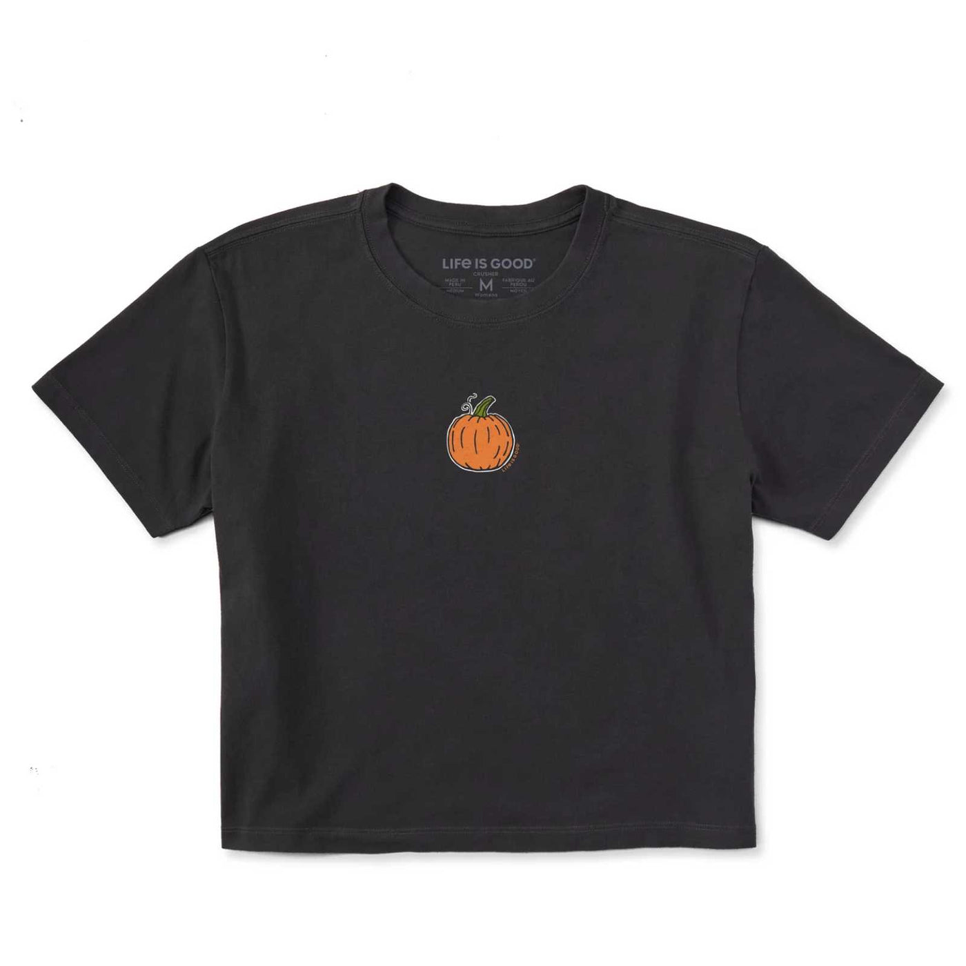 Life is Good Women's Lil Pumpkin Short Sleeve Crusher Boxy Tee