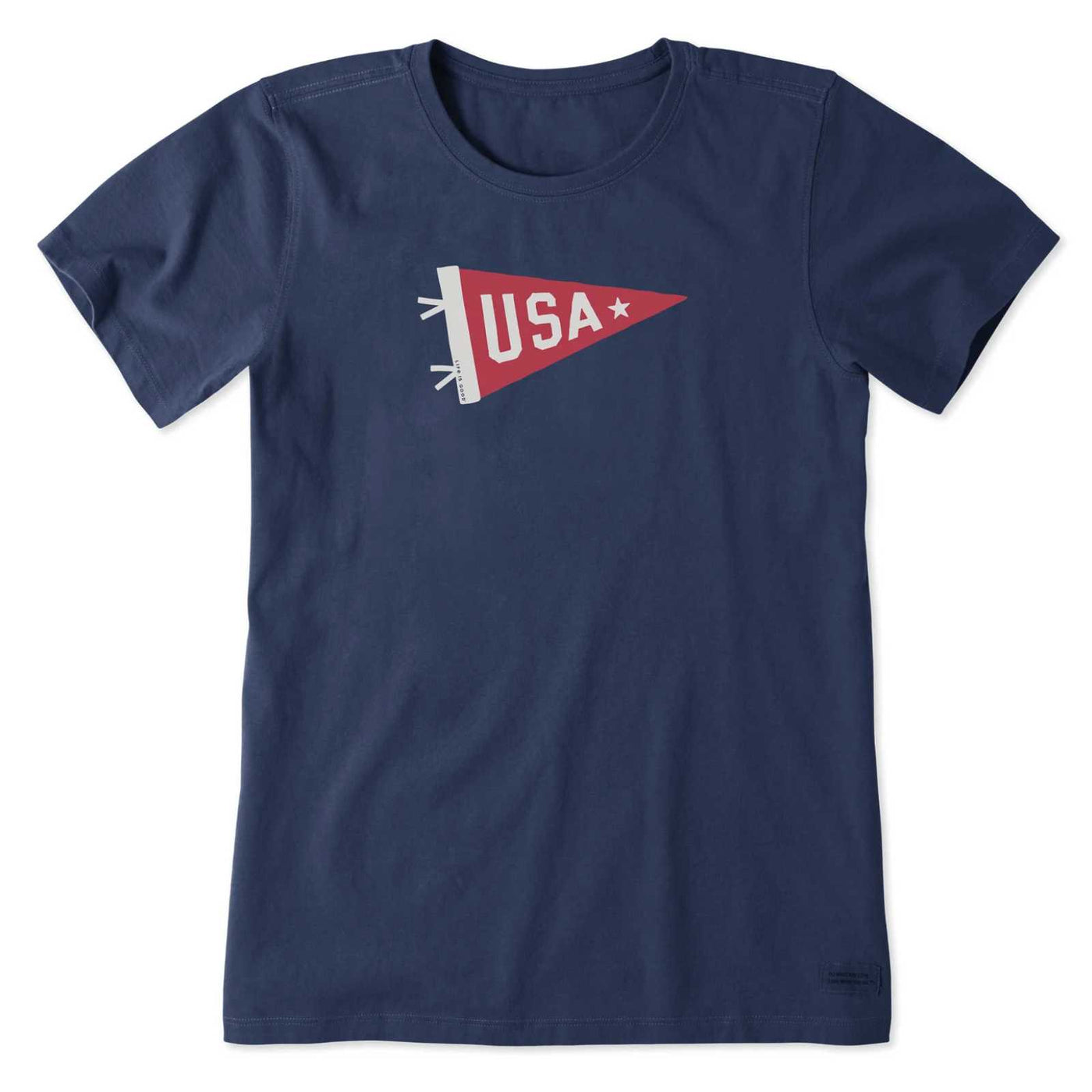 Life Is Good USA Pennant Crusher Tee – Women's