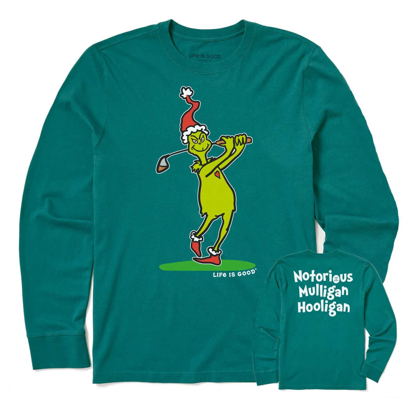 Life Is Good Grinch Mulligan Hooligan Long Sleeve Crusher Tee – Men's
