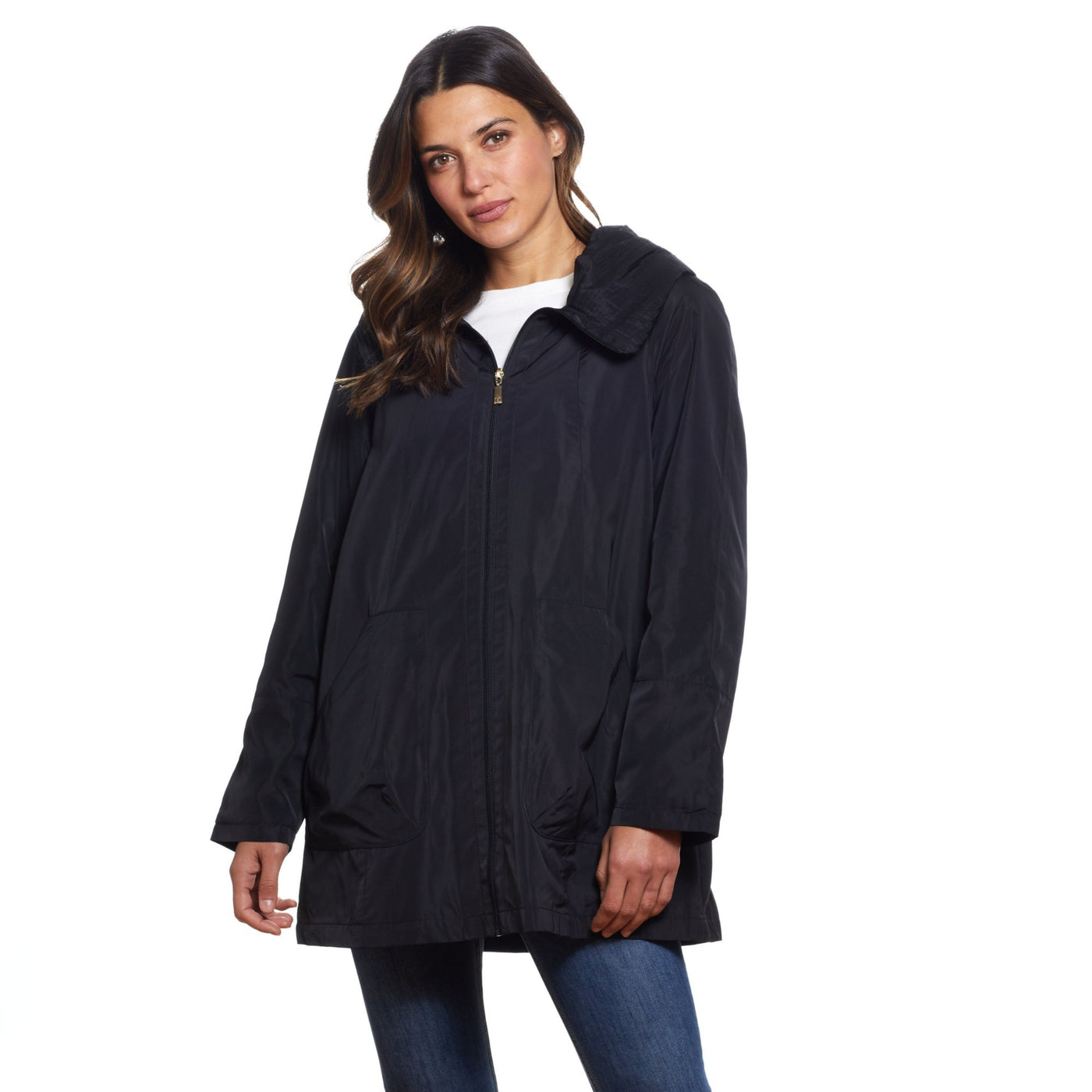 Martha Stewart Hooded A-Line Raincoat – Women's