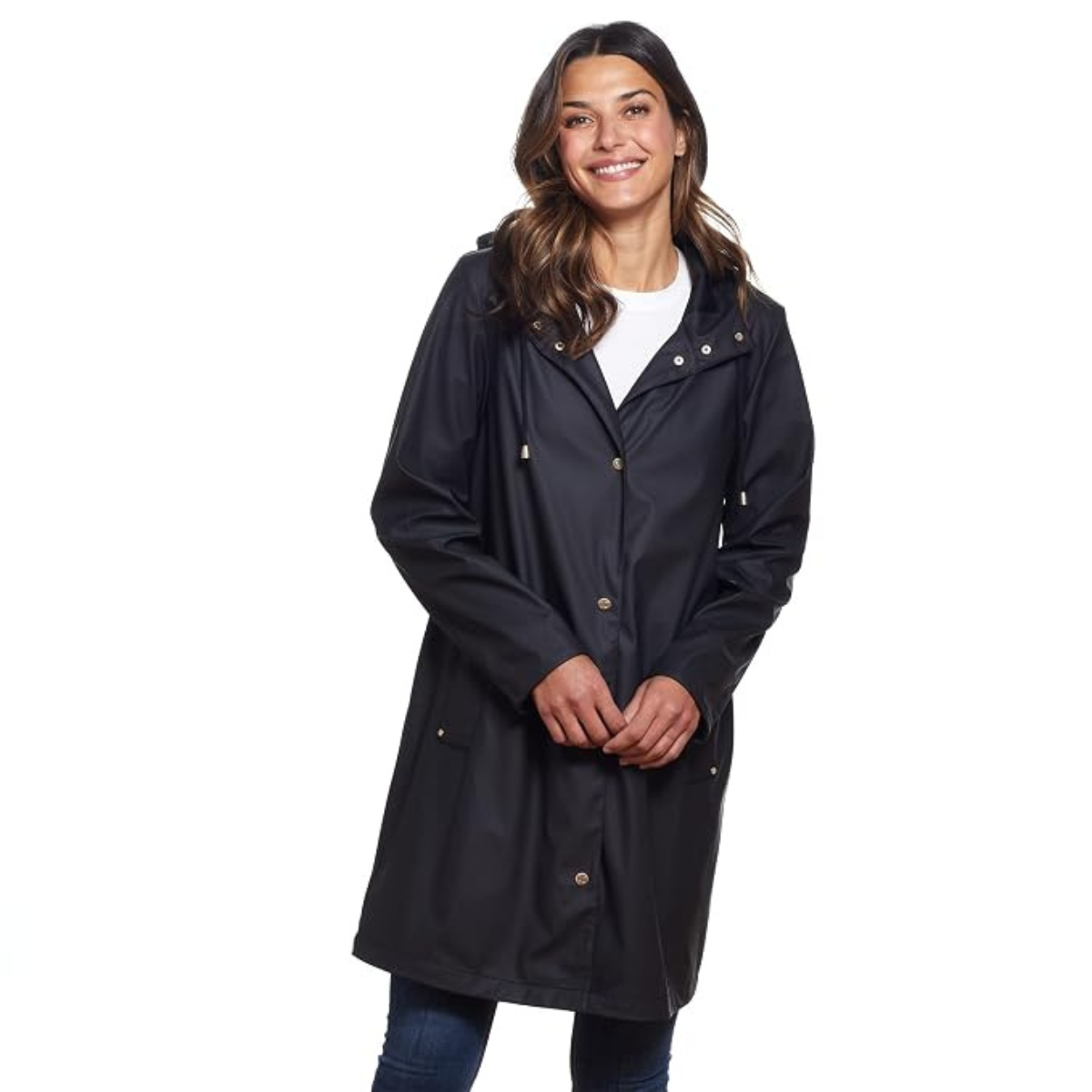 Martha Stewart Hooded Rain Jacket Slicker – Women's