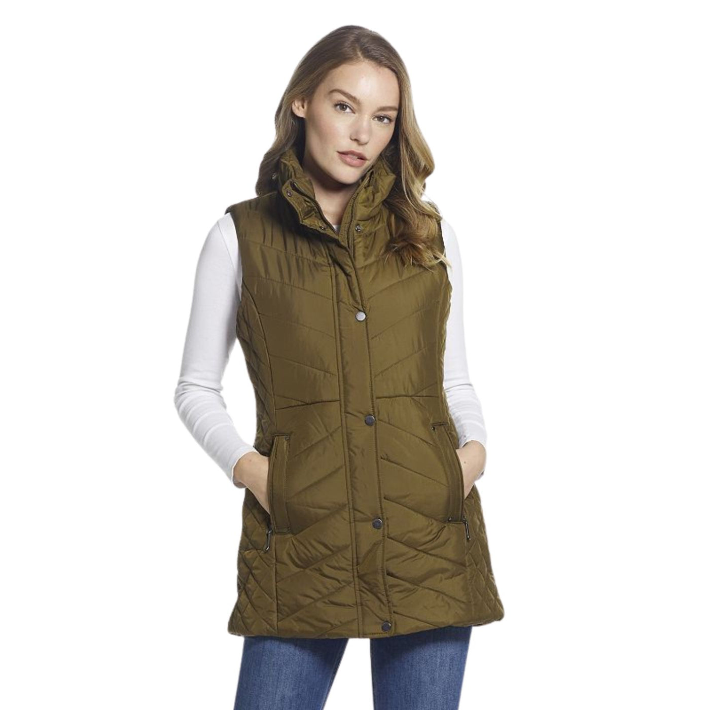 Martha Stewart Weathercast Quilted Long Puffer Vest – Women's