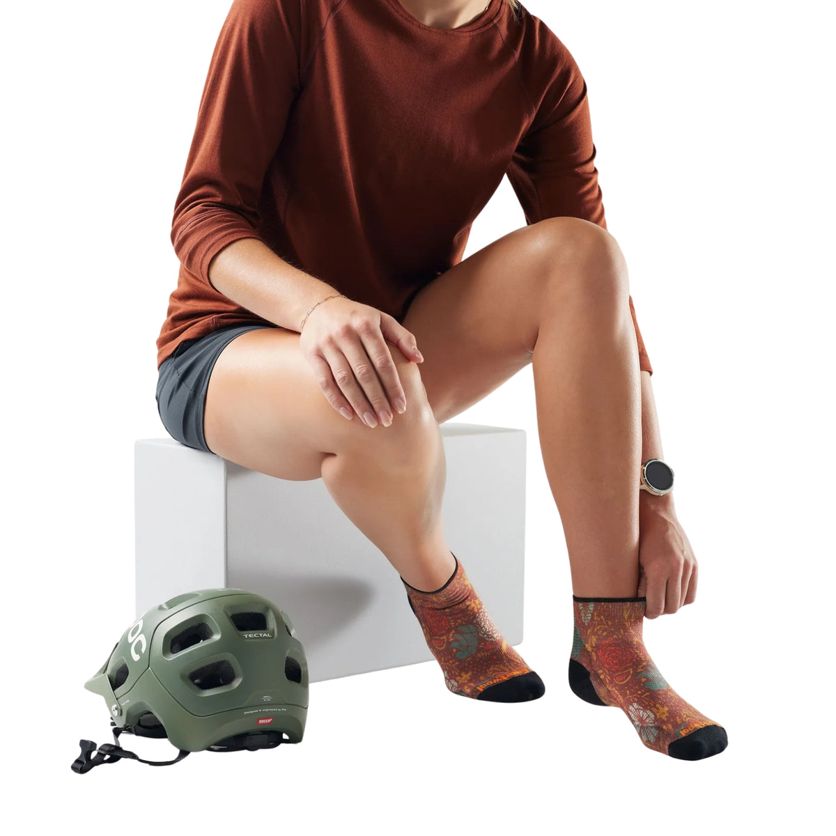 Smartwool Bike Zero Cushion Paisley Print Ankle Socks – Women's
