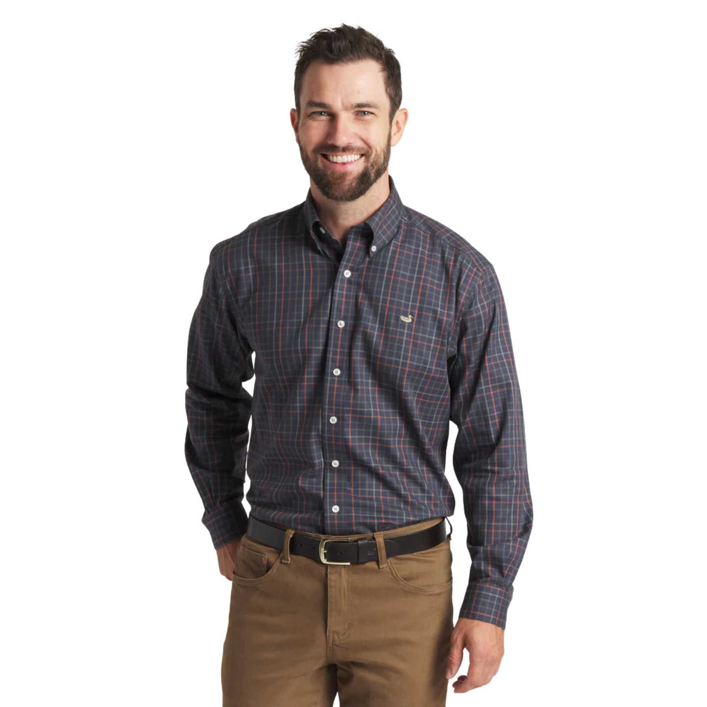 Southern Marsh Chateau Windowpane Dress Shirt – Men's