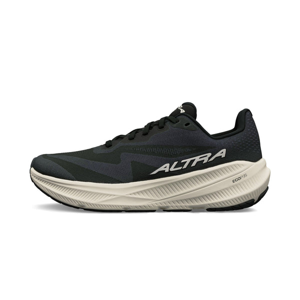altra women's experience flow 3 running shoe in black/white medial side view