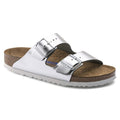 Metallic Silver Leather