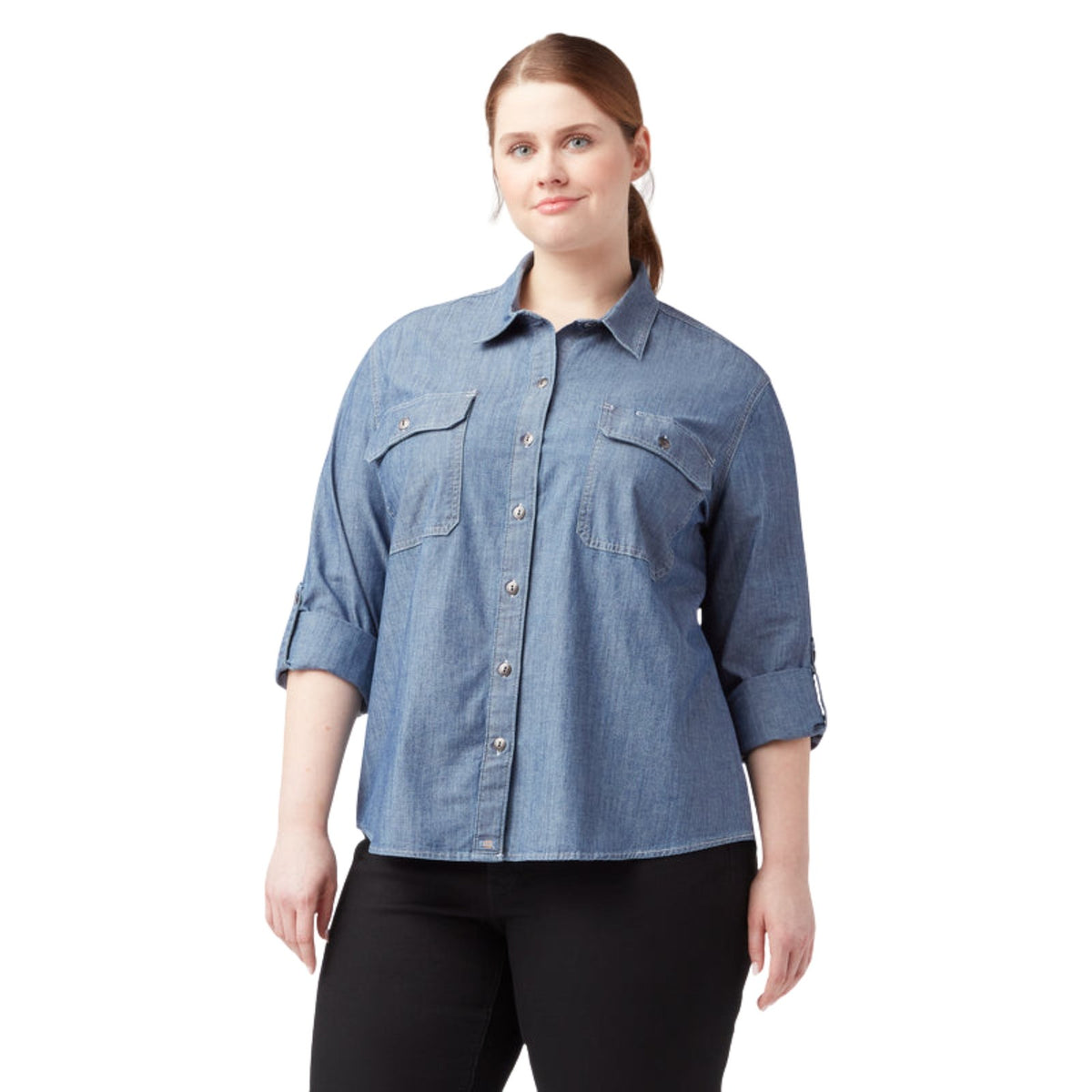 Dickies L/S Roll-Tab Work Shirt – Women's Plus