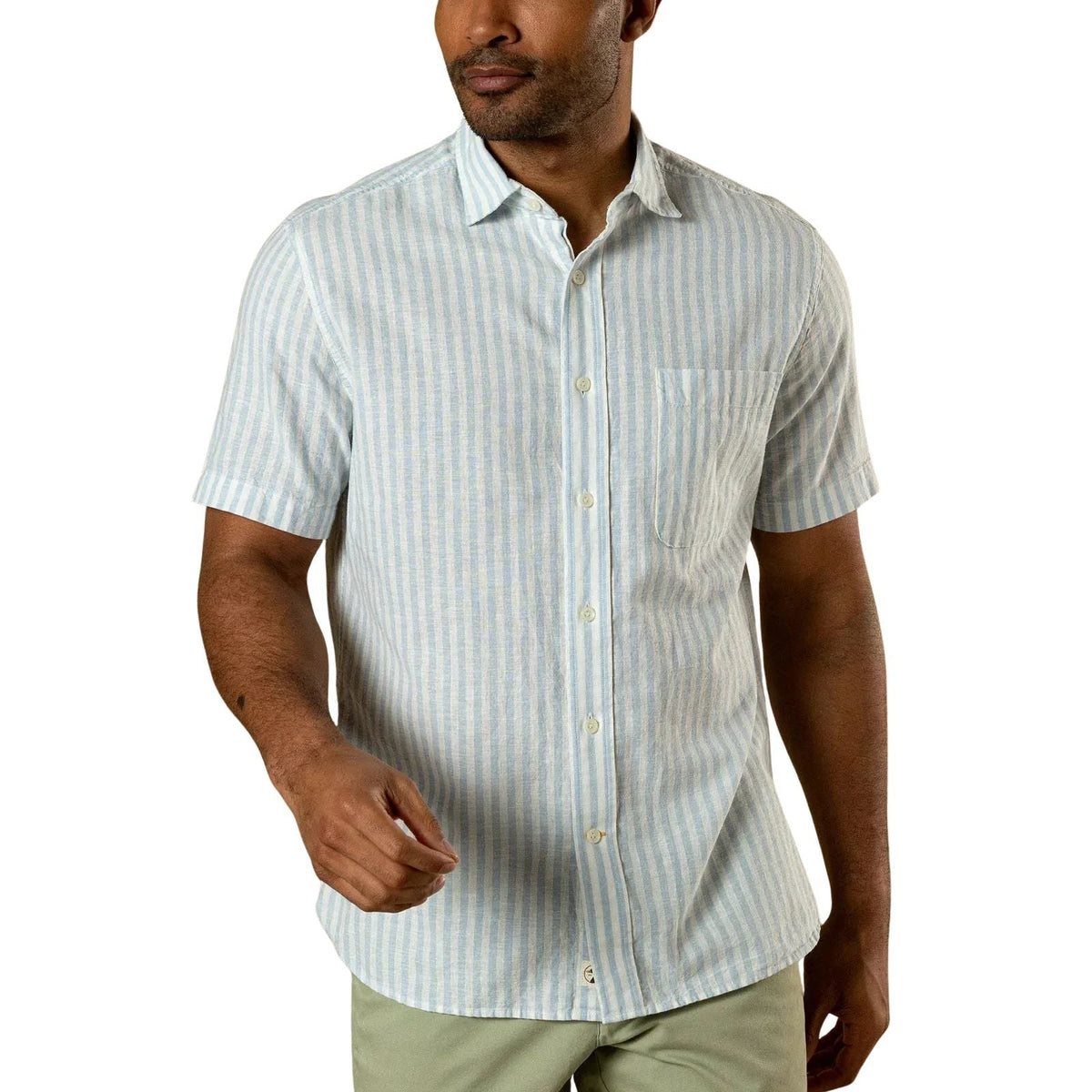 Duck Head Baxter Stripe Linen Oxford Sport Shirt – Men's