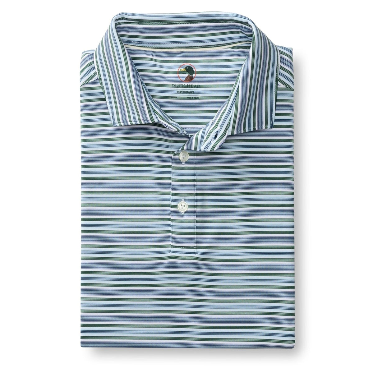 Duckhead Long Drive Stripe Performance Polo – Men's