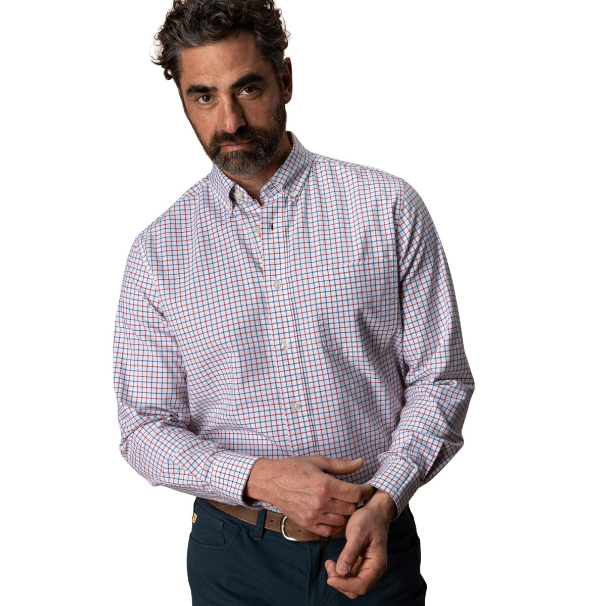 Duck Head Kline Plaid Cotton Oxford Sport Shirt – Men's