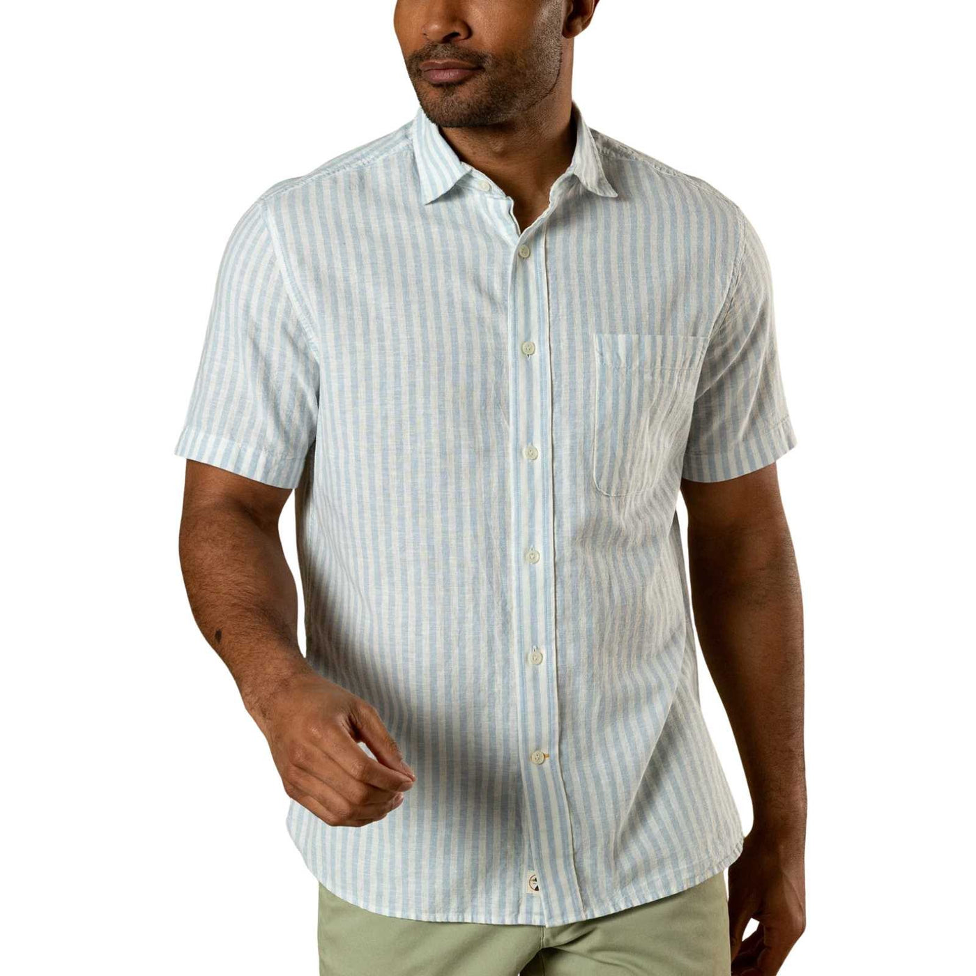Duckhead Baxter Stripe Linen Oxford Sport Shirt – Men's