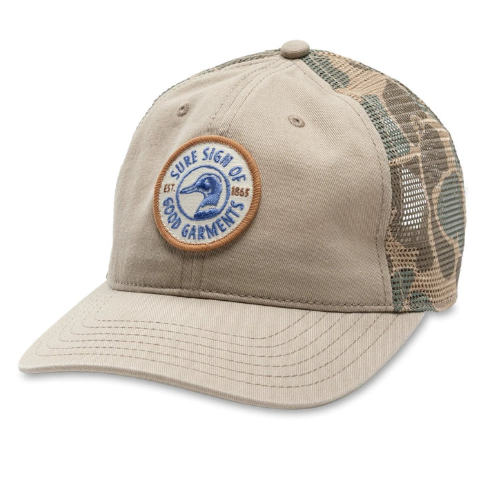 Duckhead Trucker Hat With Camo Mesh