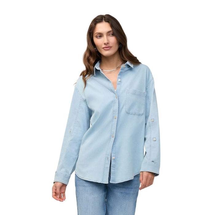 Duer Performance Denim Lite Relaxed Button Down – Women's