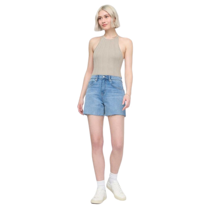 Duer Performance Denim Plus High Rise Relaxed Short – Women's