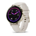 Soft Gold Stainless Steel Bezel with Ivory Case and Silicone Band