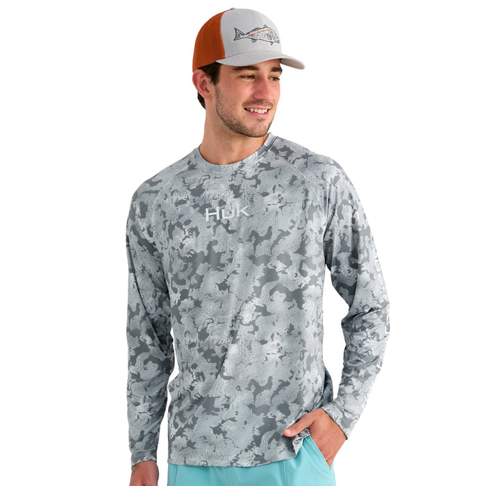 Huk Airweight KC Printed Crew Shirt – Men's