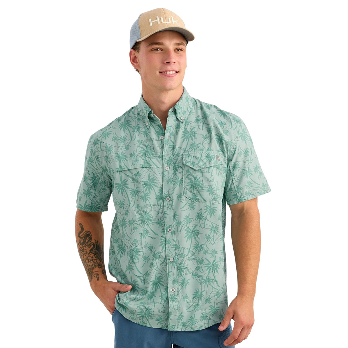 Huk Tide Point KC Printed Short Sleeve Shirt – Men's