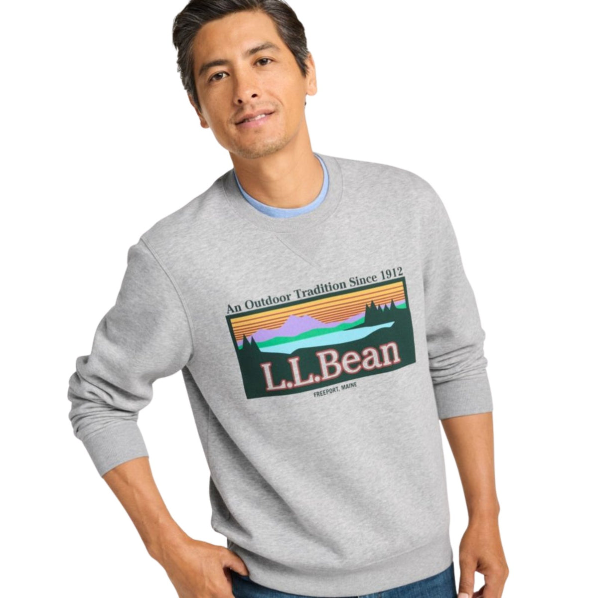 L.L.Bean Essential Logo Crewneck Sweatshirt – Men's