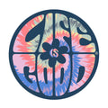 "Daisy Circle Tie Dye" - Darkest Blue
