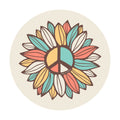 "Peace Sign Flower" - Putty White