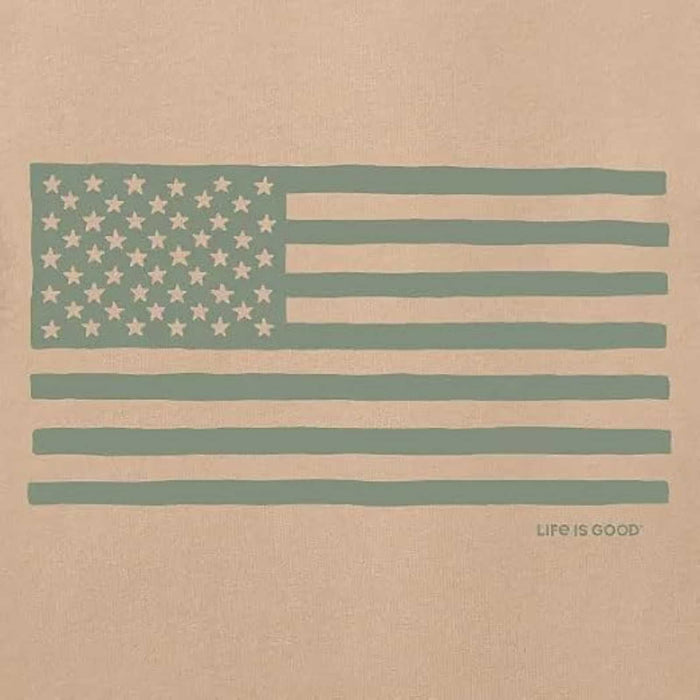 Life Is Good American Flag Crusher Tee – Men's