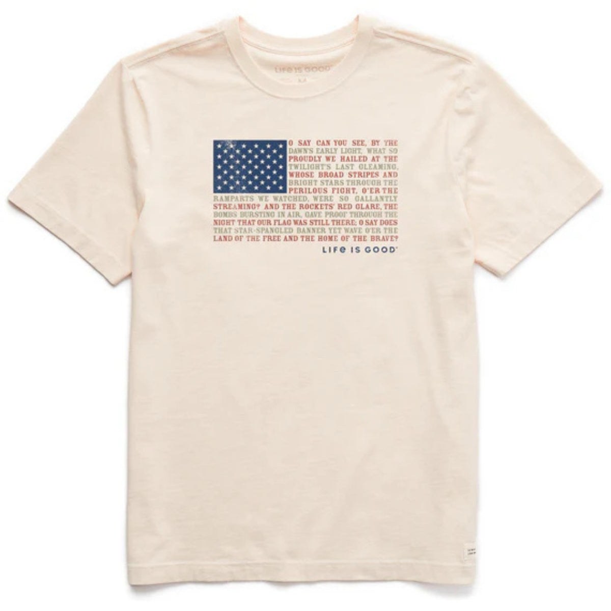 Life Is Good Anthem Flag Crusher Tee – Men's