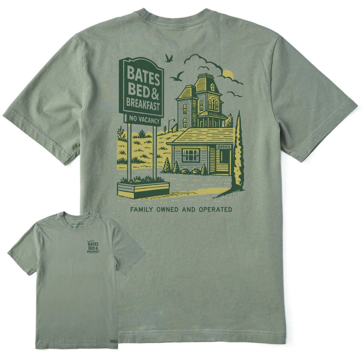 Life Is Good Bates Bed And Breakfast Crusher Tee – Men's