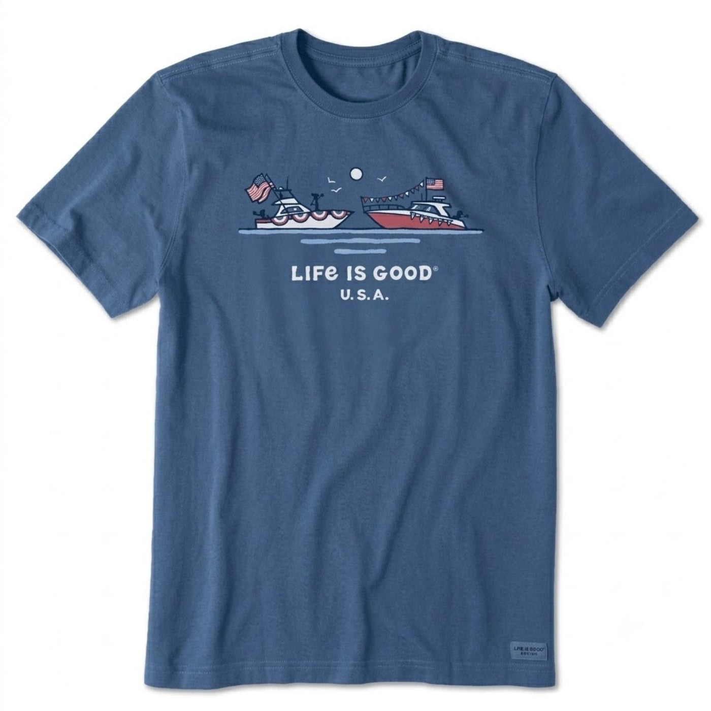 Life Is Good Boating USA Crusher Tee – Men's