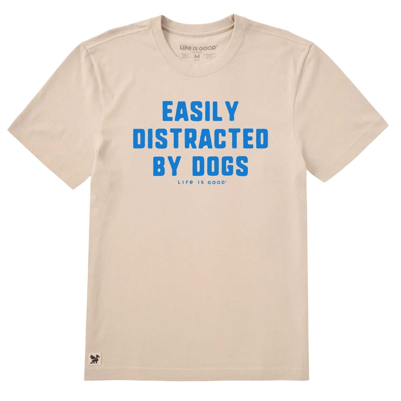 Life Is Good Easily Distracted By Dogs Crusher Tee – Men's