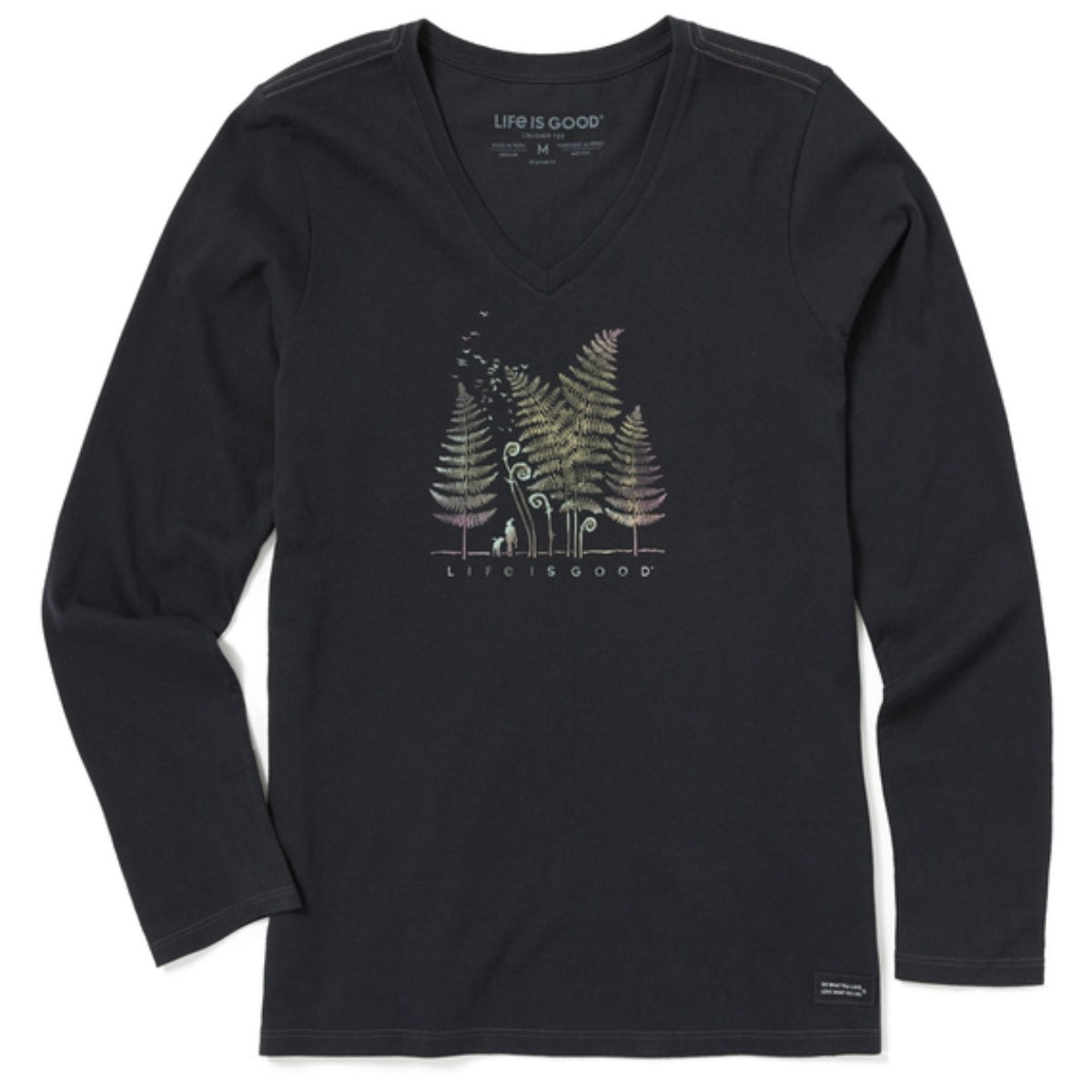Life Is Good Fernscape Long Sleeve Crusher-LITE Vee – Women's