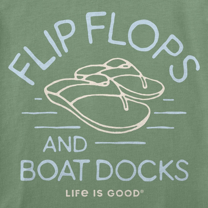 Life Is Good Flip Flops And Boat Docks Crusher Tee – Women's